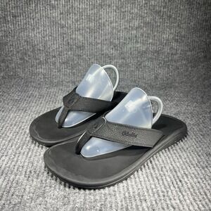 OluKai Maha  Mens Size 10.5 Black Dark Shadow Flip Flop Thong Slide Beach